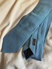 HERMES Geometric Pattern Silk Tie