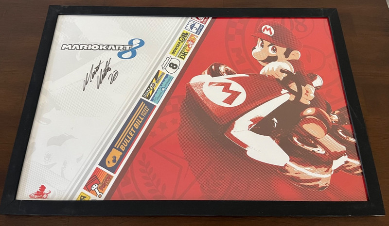 Matt Kenseth autographed Mario Kart 8 Photo
