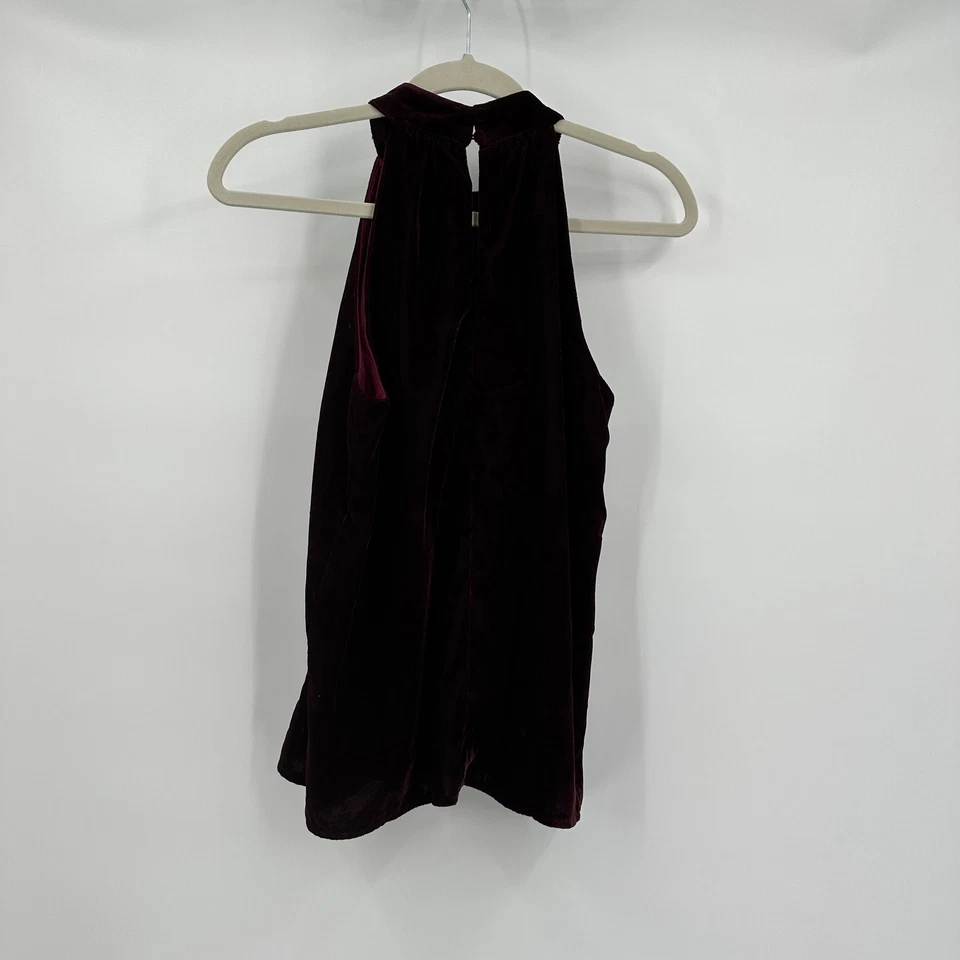 Mystree Women Top Size S Burnout Velvet High Neck Boho Whimsigoth Romantic Artsy - Image 2 of 4