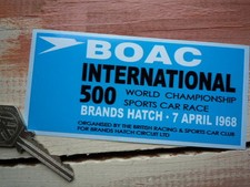Pegatina de coche clásico de 5" Brands Hatch Boac International 500 1968 circuito de carreras