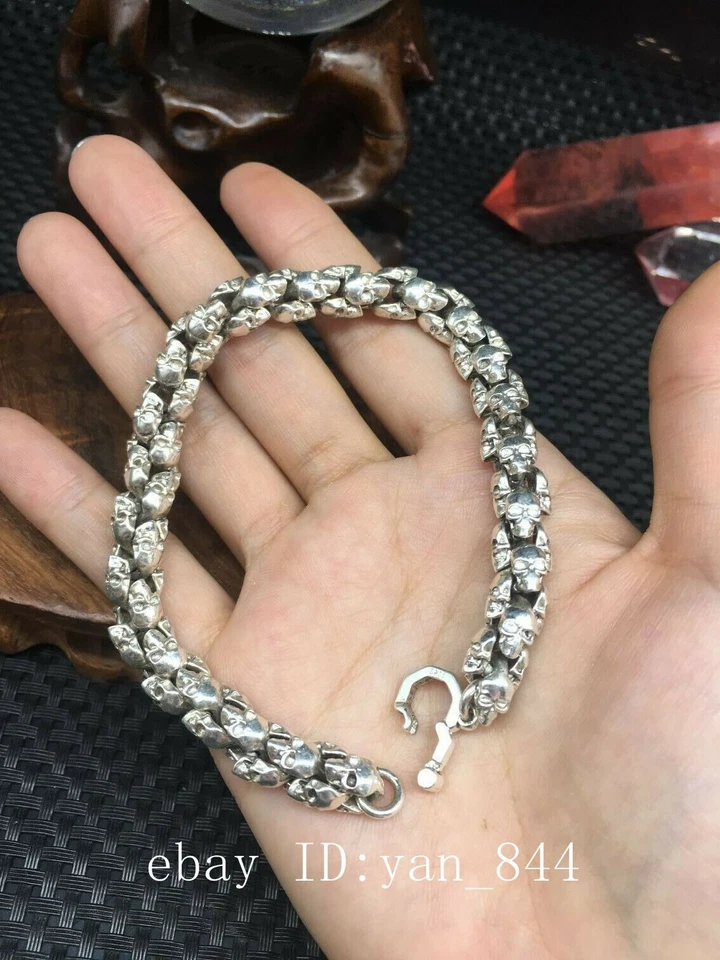 Colección China Asiática Tíbet Miao Plata Genial Estatua Moda Pulsera Foto 3 de 4