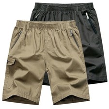 Herren Baumwolle Viele Taschen Halbe Hose Cargo Kampfshorts Hose Freizeit