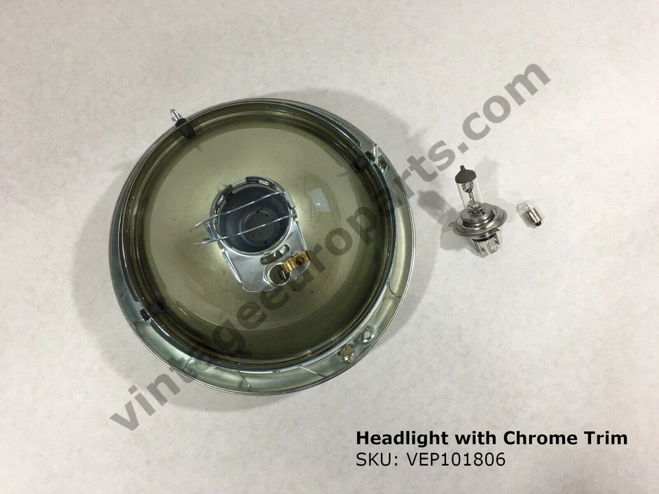 Faro con moldura cromada para pontón Mercedes 190SL W121 300SL W120 Foto 3 de 4