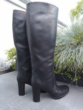 Sergio Rossi Damen Stiefel Gr 37 Kniehoch Ung...