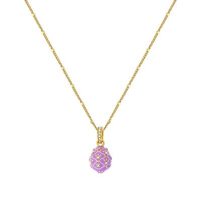 Lavender Easter Egg Enhancer Charm by Ritzy Couture DeLuxe-18K Gold Plating