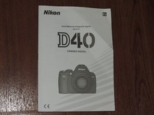 Genuine OEM Nikon D40 Instruction MANUAL DEL USUARIO 125 pages    SPANISH ONLY    