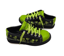 PYRAMID Skull Youth Bowling Shoes Size 6 US 5 UK 24.5 JP 38 EUR Black Green