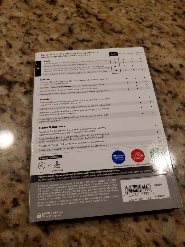 TurboTax Basic 2020 Desktop Tax Software, Federal Returns + Federal E-file - Image 2 of 3