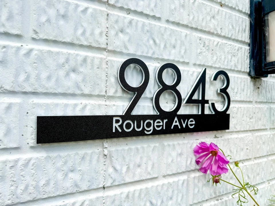 16-34 inch Modern House Address Numbers Sign For Exterior Outside Address Plaque - Image 4 of 4