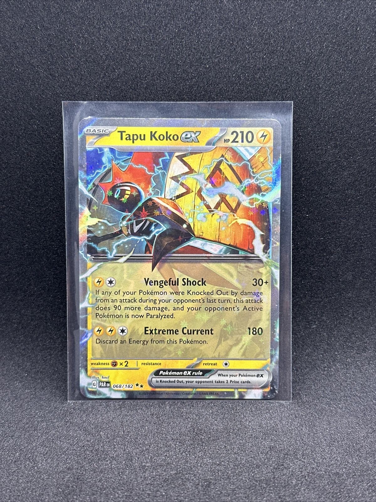 2023 Pokemon TCG Tapu Koko ex Paradox Rift 068/182 Holo Double Rare