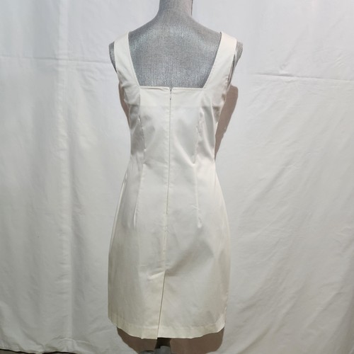 Joseph Ribkoff Womens Beige Tight Dress Square Neckline Sleeveless Stretch Sze 8 - Foto 4 di 8