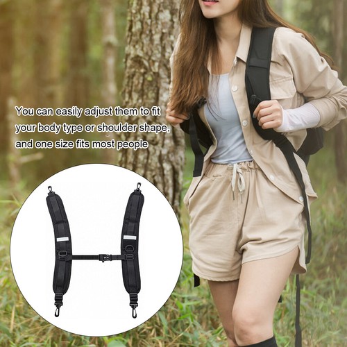 2pcs Padded Shoulder Straps Adjustable Outdoor Sports Backpack Shoulder Straps - Picture 6 of 8