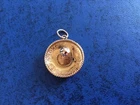 14k YELLOW GOLD MEXICAN SOMBRERO HAT VINTAGE Charm Pendant 2.1 GRAMS .