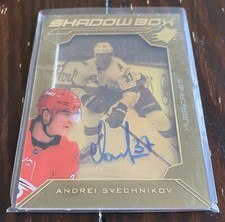 20-21 Upper Deck SPX Hockey Andrei Svechnikov Shadow Box Auto /125 Hurricanes