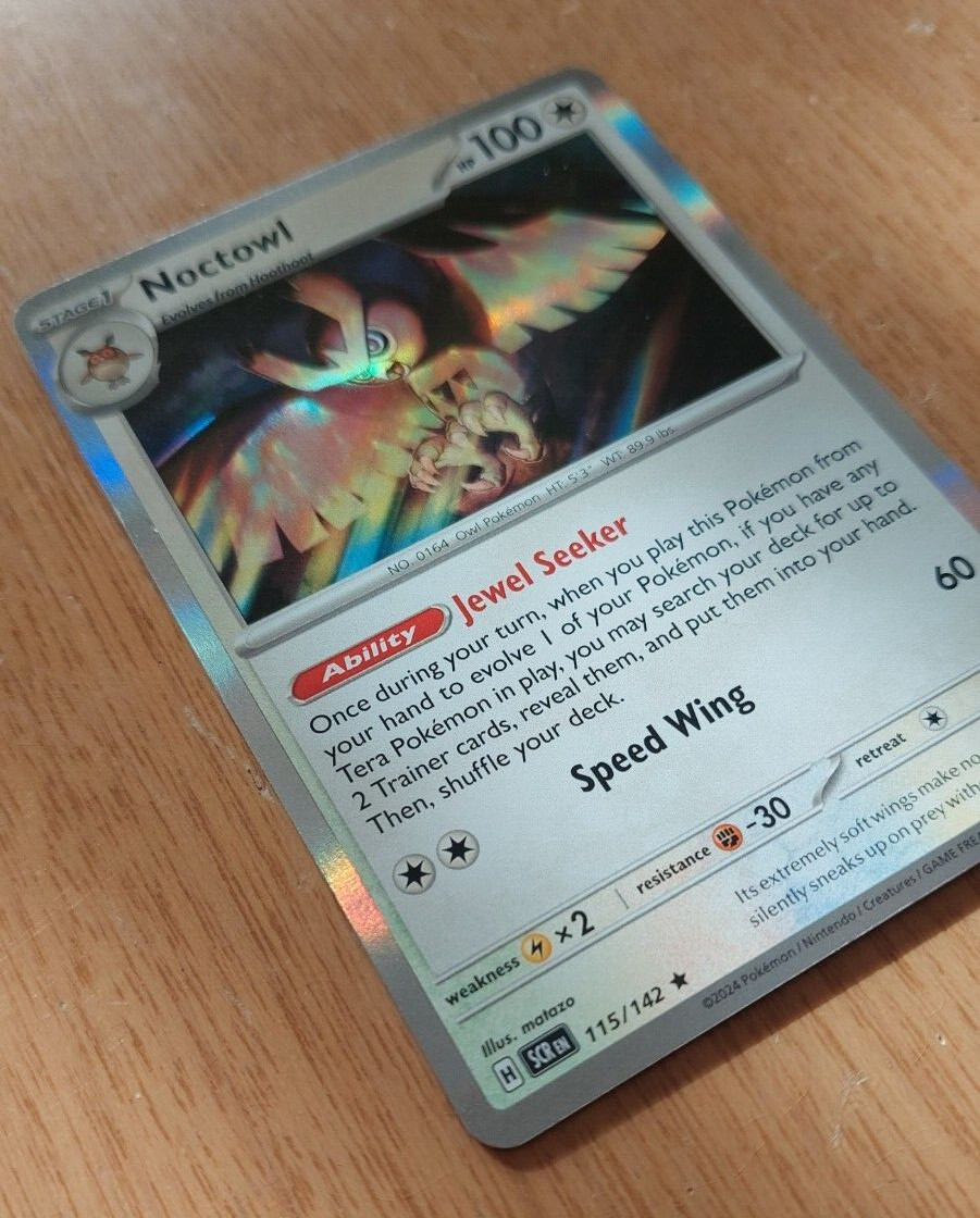 Noctowl 115/142 Holographic Pokemon card