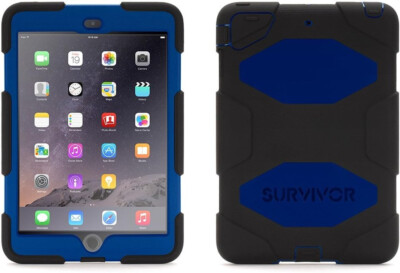 Griffin Survivor Case für iPad Mini/2/3 - Schwarz/Blau Neu in leicht fettiger Verpackung