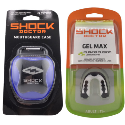 Shock Doctor Gel Max Lemon Lime Flavor Fusion Mouthguard & Mouthguard Case