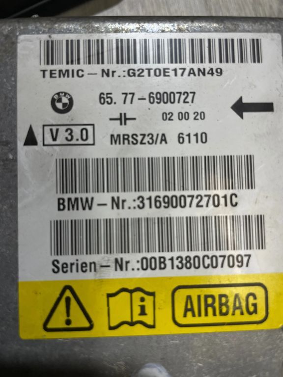 BMW 5 Series E39 Airbag Control Module ECU 6900727 for sale online 