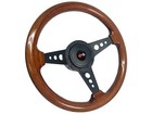 1974-94 Chevy Truck 9 Bolt Steering Wheel Kit, Walnut Wood 3 Spoke with Holes