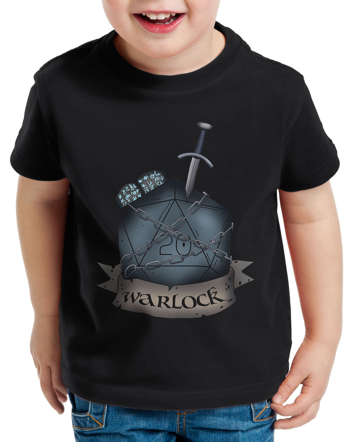 ALTRA T shirt bambino cubo stregone dungeon tabletop dragons d20