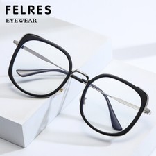 Women Metal Square Anti Blue Light Eyeglasses Fashion Full Frame Glasses Frames