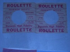 45 COMPANY RECORD SLEEVE LOT OF TWO. ROULETTE.
