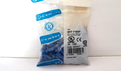 BKF-F408P FEMALE CONNECTOR INSULATED 16-14 AWG 1.5-2.5mm²  BLUE QTY 100 NIB