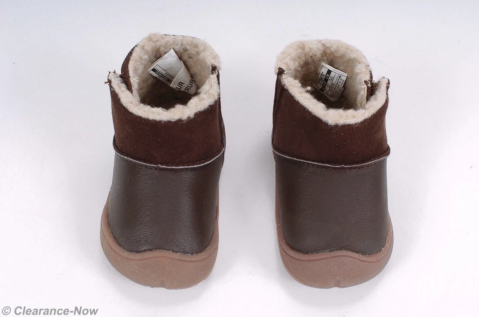 Carter's sz 2 Baby 6-9 Month Every Step Brown Boots Stage 1 Crawl New Box 5923 - Image 2 of 4