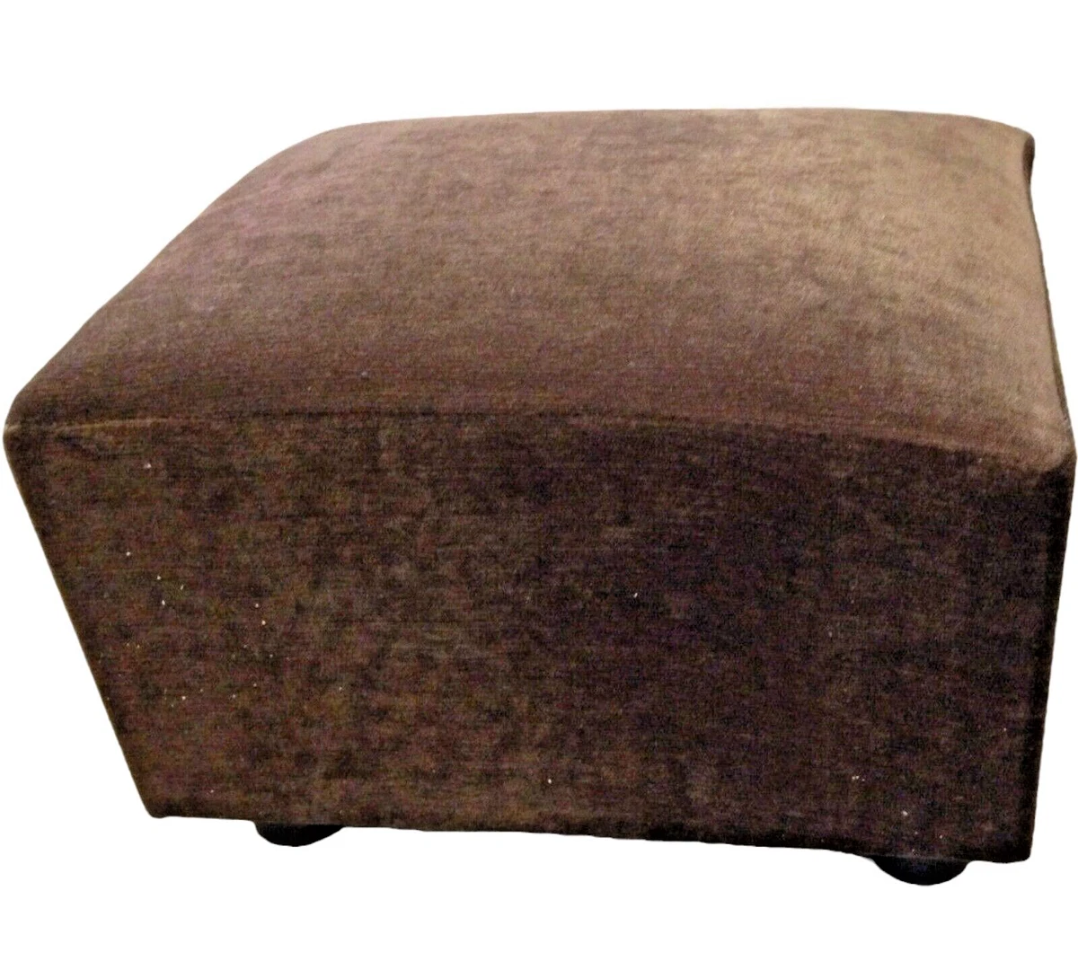 Footstool Small Stool Pouffe Gift Present Brown Velvet British Made