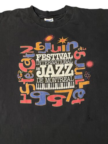 Camiseta vintage 1997 Montreal Jazz Festival para hombre talla grande puntada única - Imagen 2 de 8