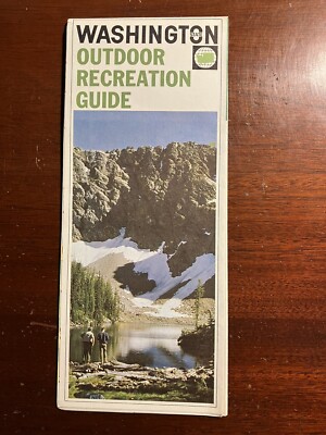 Washington Outdoor Recreation Guide WA Vintage Map