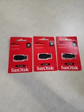 LOT of THREE 3 SanDisk Cruzer Blade 32GB USB 2.0 Flash Drive
