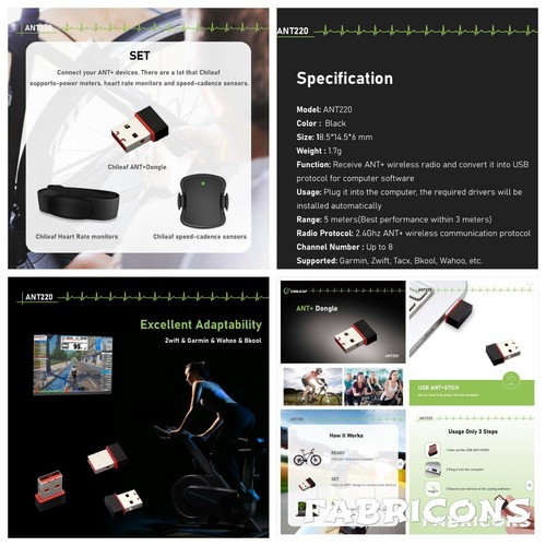 USB ANT+ CHIAVETTA collegare rulli smart sensori cadenza spinbike spin bike  Garm | eBay