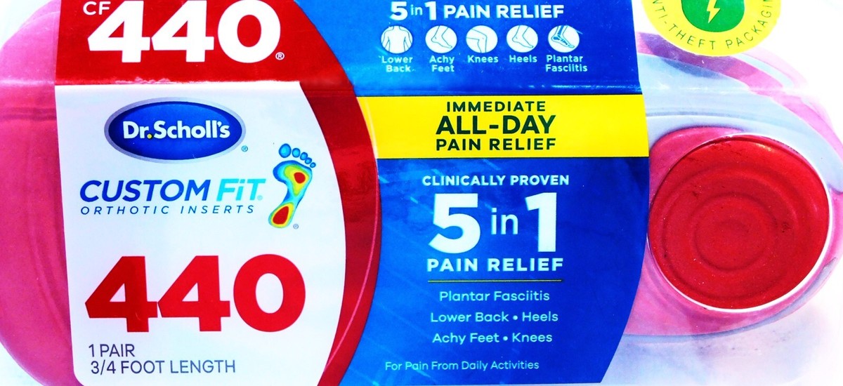 Scholl's Custom Fit Orthotic Inserts Red, Pair (CF440)