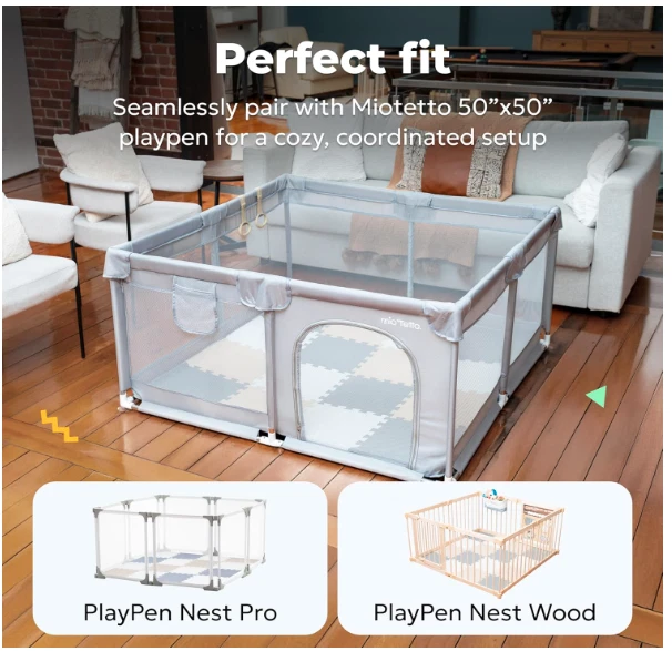 Azulejos de espuma MioTetto para niños - Alfombra de juego cómoda no tóxica para bebés y  Foto 2 de 4