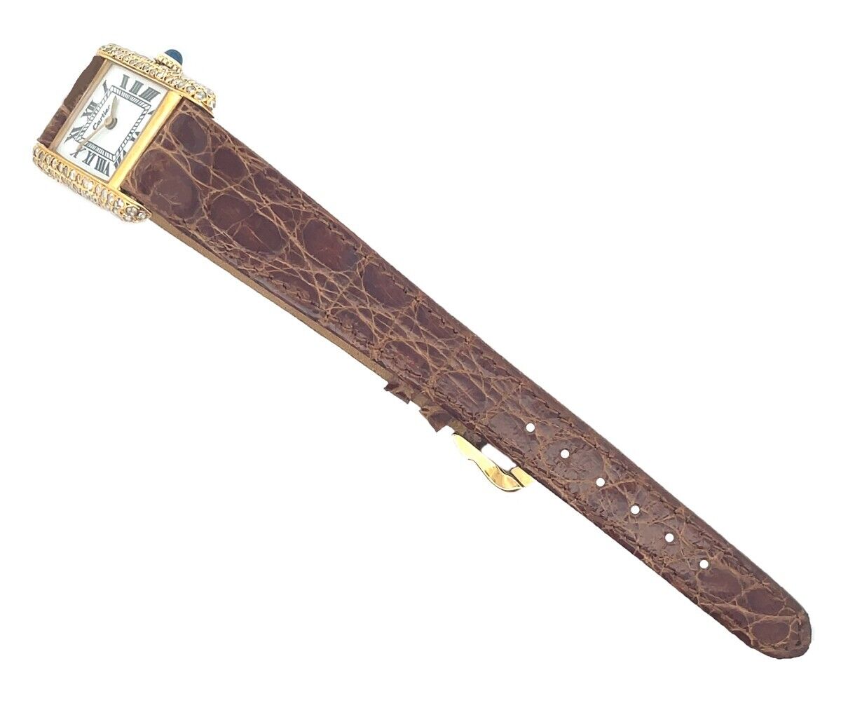 Cartier Must De Cartier Rectangular Diamond Case Women's Cartier Must De Cartier Rectangular Diamond Case Women's