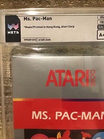 SEALED Ms. Pac-Man WATA 8.5 A+ for Atari 2600, 1988 Vintage Rare Not CGC VGA