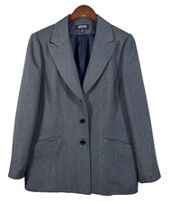 Kasper Black Gray Jacket Office Work Career Blazer Size 14P