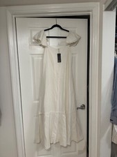 white long sleeve maxi dress size 6