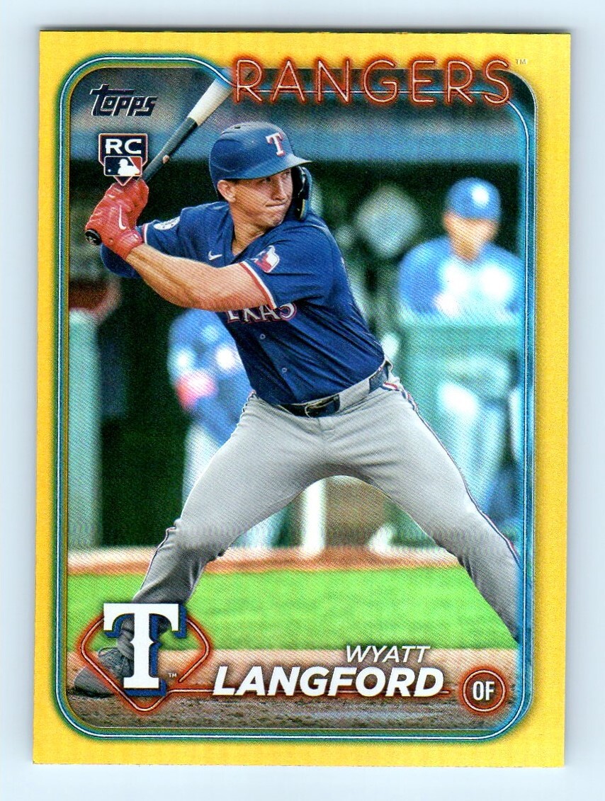 2024 Topps Update Wyatt Langford Rookie Texas Rangers #US151 Gold Foil