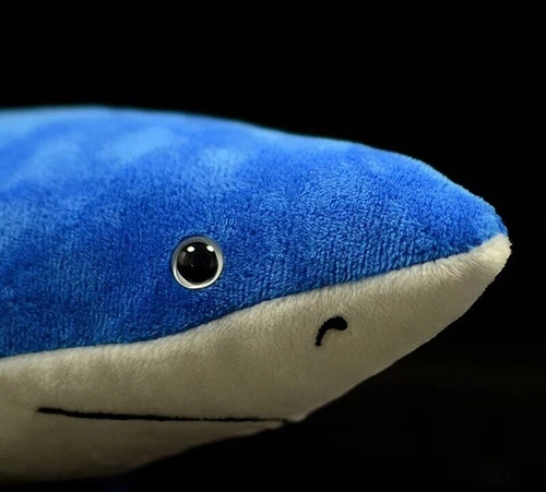 Juguetes de peluche de tiburón azul de 22 pulgadas muñeca para niños pequeños regalos - Imagen 5 de 11