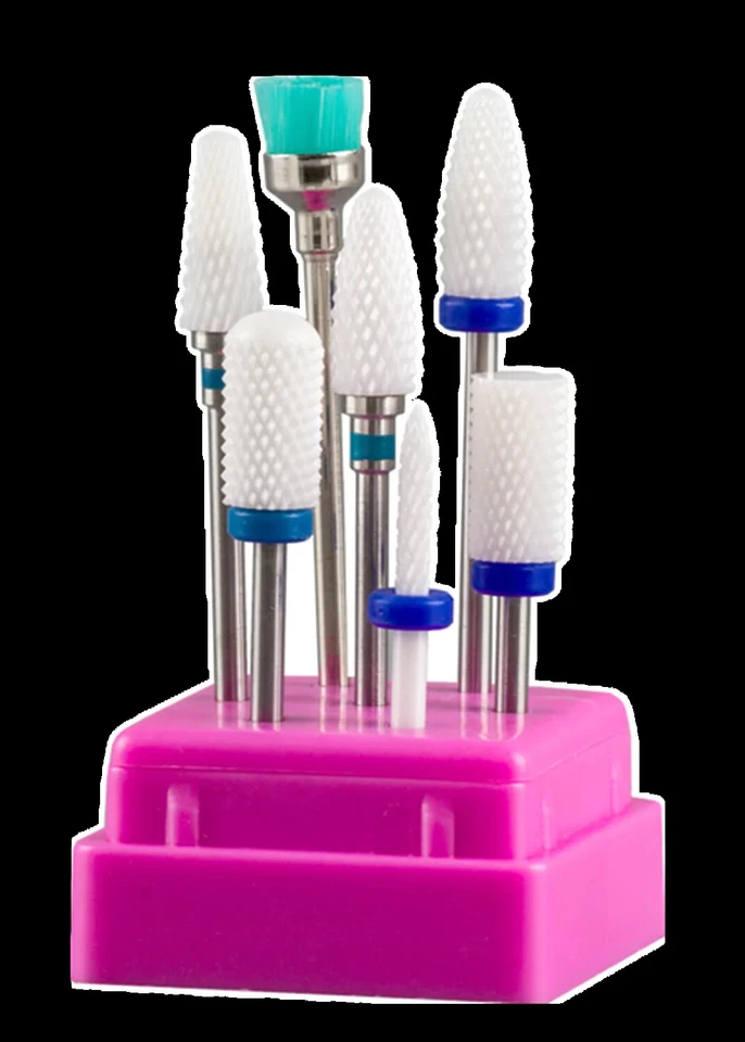 7 Pcs Nail Art Tungsten Steel Milling Cutter Set Ceramic Nail Drill Bit Electric - Image 4 of 4