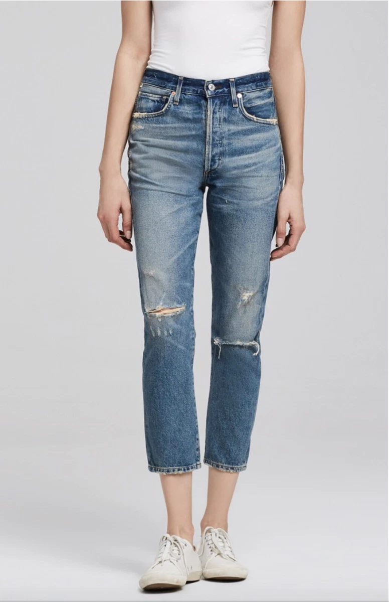 Citizens of Humanity Premium Dree Crop Cameo High Rise Slim