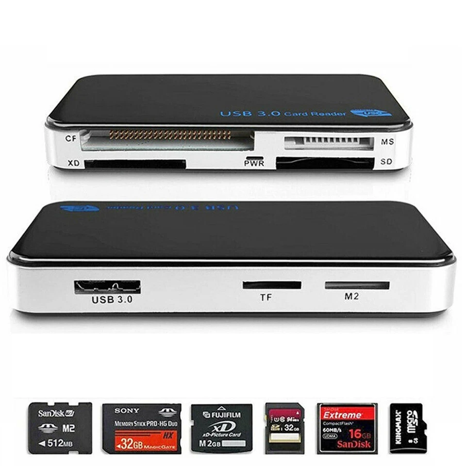 USB 3.0 Kartenleser All in One Lesegerät für Speicherkarte CF Compact Flash Z198 - Bild 2 von 4