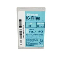 Kerr Sybron Endo Dental 30mm Stainless Steel K-files 6-file per box all size