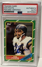 DAN FOUTS 1986 Topps #231 San Diego Chargers Signed Auto Autographed PSA/DNA