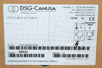 DSG-Canusa CPX55 48 (3/16'') grau  75 m Schrumpfschlauch NEU OVP