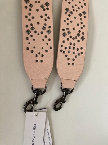 Bolso de Mano Rebecca Minkoff Guitarra Multi Tachonado Correa para el Hombro Rubor Suave - Nuevo con Etiquetas - Imagen 5 de 9