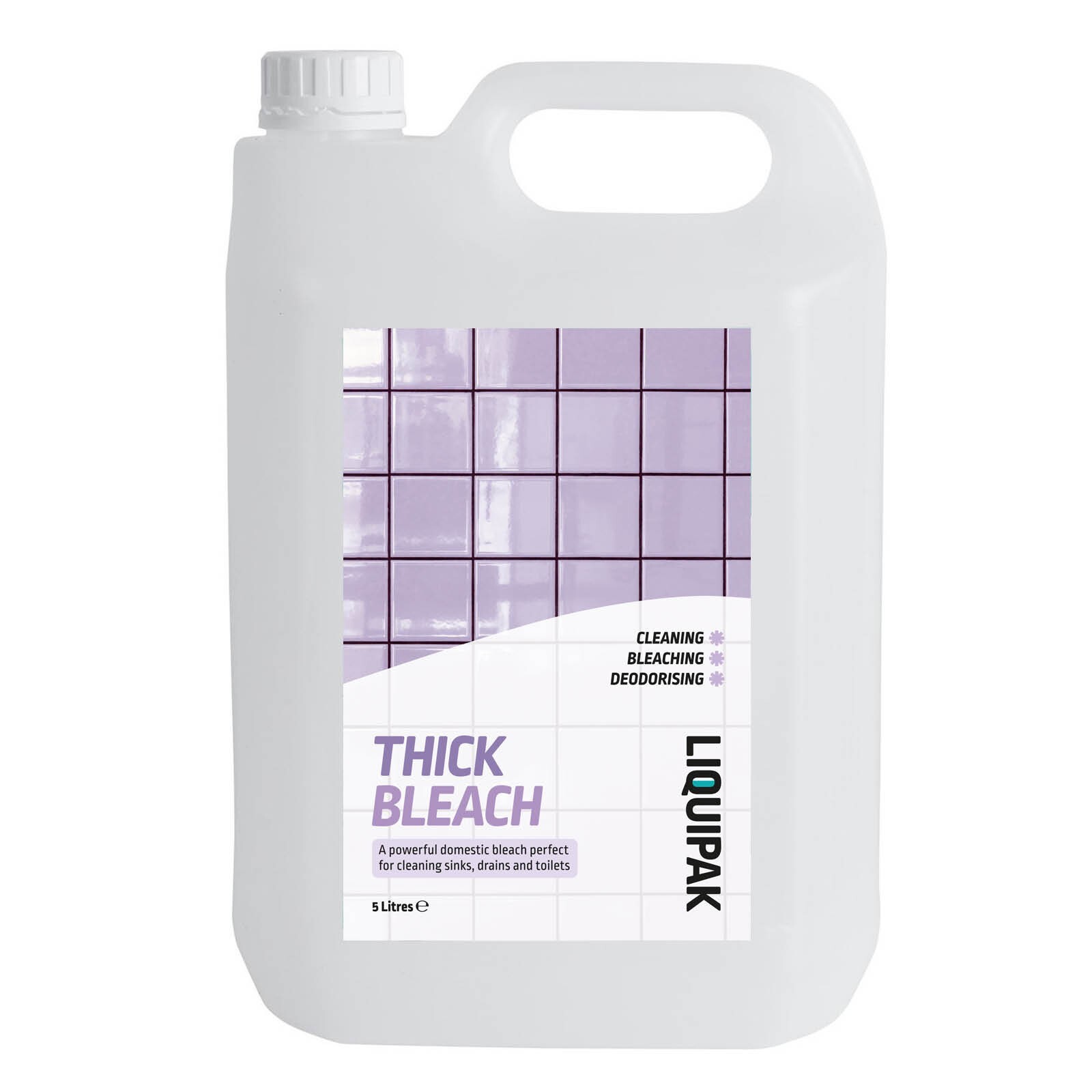 Liquipak Thick Bleach 5L - Thick Household  Bleach, Multipurpose Bleach, 5L