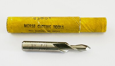 MORSE MARXMAN 1/4'' Drill End Mill HSS Cobalt 90° 44621 USA 3/8'' Shank 1980